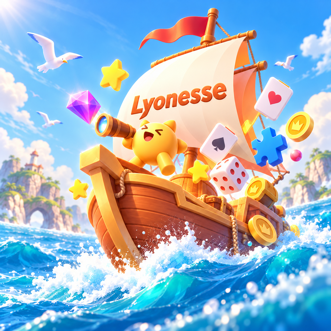 A colorful abstract LYONESSE world